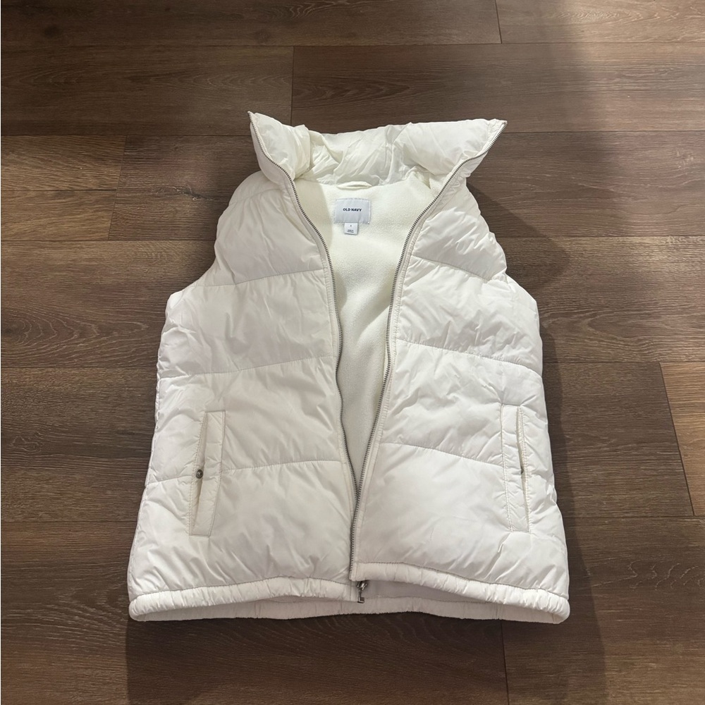 Old Navy Cream Puffer Vest
